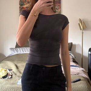 Princess Polly Going Out Top in Gray - Size 0